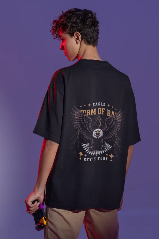 Black Panther Oversized Eagle Graphic Tee