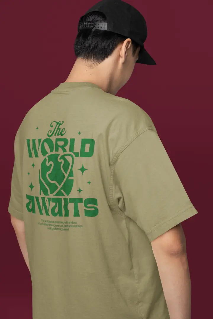 🌍 Oversized Graphic Tee – The World Awaits