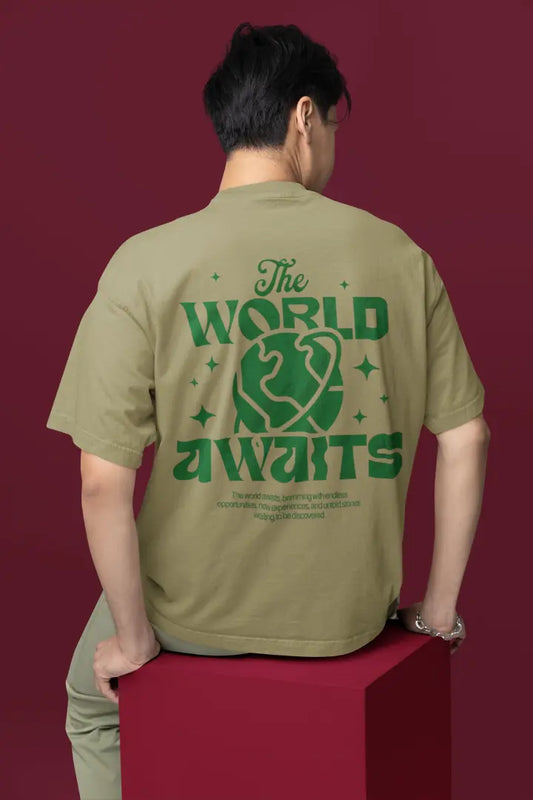 🌍 Oversized Graphic Tee – The World Awaits