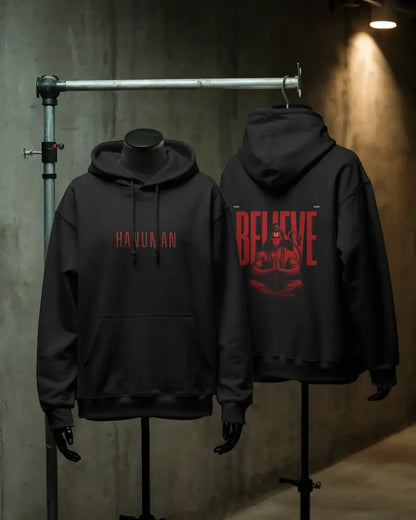 Hanuman "Believe" Heavyweight Hoodie | 100% Cotton 300 GSM.