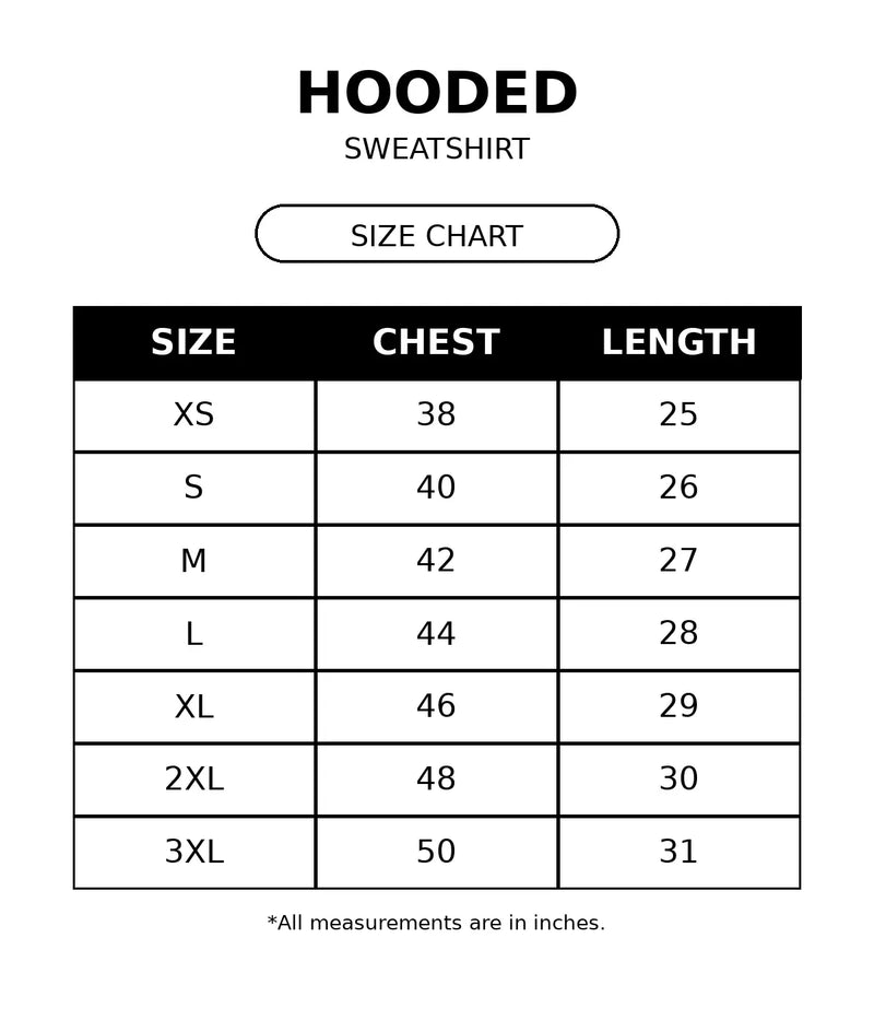 Oversized Divine Hoodie - Spiritual Graphic Sweatshirt | Unisex Streetwear | Premium Cotton Size Chart